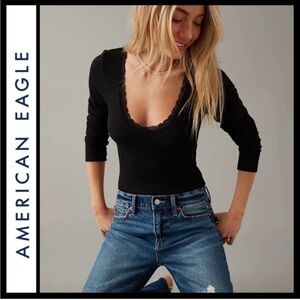 AE LACE LONG SLEEVE BODYSUIT